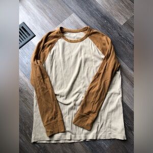 GAP Men's Two-Tone Waffle Long Sleeve Shirt Size XL